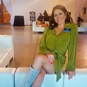 Green princess Polly wrap dress